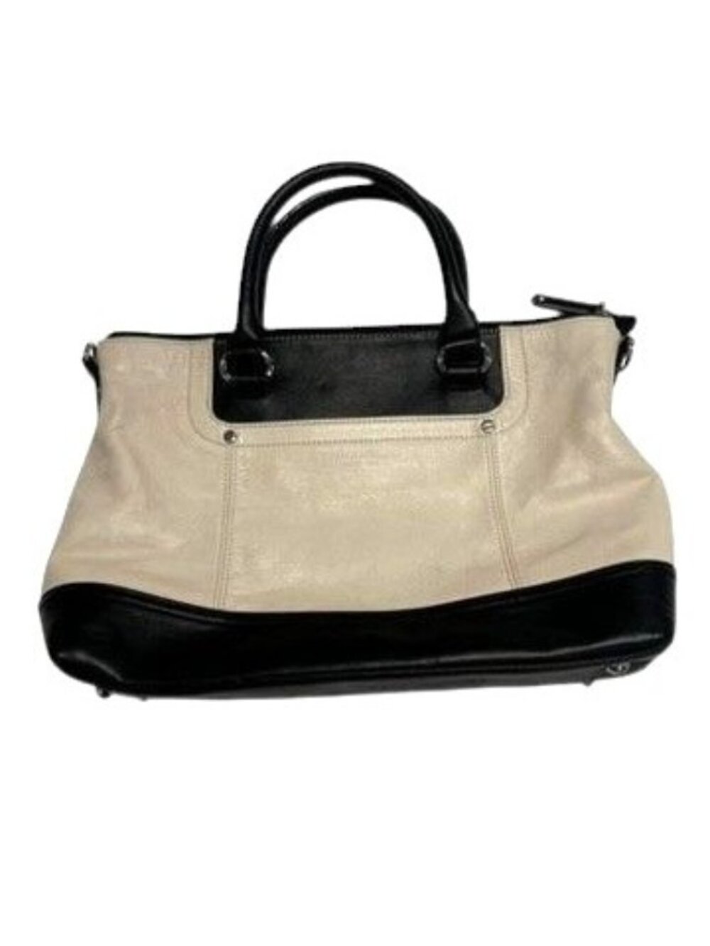 Tignanello beige black genuine leather purse,